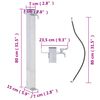 vidaXL Colonne &agrave; eau de jardin 80 cm acier inoxydable carr&eacute;