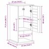 vidaXL Armoire de salle de bain avec porte VIGO Blanc et Blanc Antique