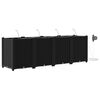 vidaXL Cache-pot de jardin 4 pcs Noir 160 x 40 x 53 cm Acier