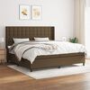 vidaXL Sommier &agrave; lattes de lit avec matelas Marron fonc&eacute; 200x200 cm