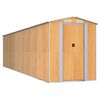 vidaXL Abri de jardin Marron clair 192x772x223 cm M&eacute;tal galvanis&eacute;