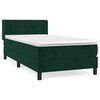vidaXL Sommier &agrave; lattes de lit avec matelas Vert fonc&eacute; 90x200 cm