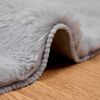 vidaXL Tapis en Fourrure Synth&eacute;tique de Lapin Olite Gris &Oslash; 100 cm