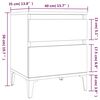 vidaXL Tables de chevet 2 pcs Chêne fumé 40x35x50 cm