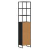 vidaXL Cabinet de salle de bain avec porte Ch&ecirc;ne noir 40 x 30 x 180 cm