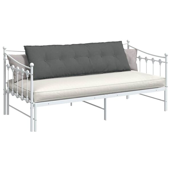 vidaXL Coussin de Dos Gris fonc&eacute; 160 x 19 x 50 cm tissu