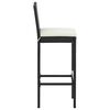 vidaXL Ensemble de bar de jardin avec coussins 3 pcs Noir