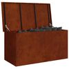 vidaXL Bo&icirc;te de Rangement Ext&eacute;rieure Rouill&eacute; 100 x 50,5 x 50 cm Acier
