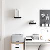 vidaXL &Eacute;tag&egrave;res murales flottantes 2 pcs noir 23x23,5x3,8 cm MDF