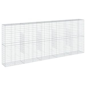 vidaXL Panier gabion avec couvercle 500x50x200 cm fer galvanis&eacute;