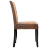 vidaXL Chaises &agrave; manger lot de 2 marron similicuir daim