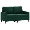 vidaXL Canap&eacute; &agrave; 2 places Vert fonc&eacute; 120 cm Velours