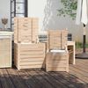 vidaXL Ensemble de bo&icirc;tes de jardin 3 pcs bois de pin massif