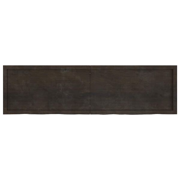 vidaXL Dessus de table marron fonc&eacute; bois ch&ecirc;ne massif trait&eacute;