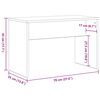 vidaXL Ensemble de table de maquillage LED avec porte 2 pcs Ch&ecirc;ne noir