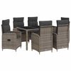 vidaXL Ensemble de repas ext&eacute;rieur 7 pcs Gris clair et gris fonc&eacute;