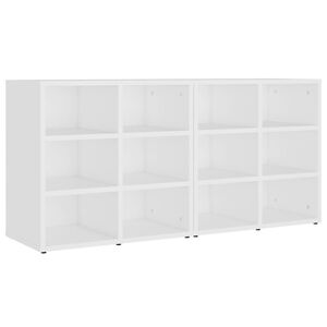 vidaXL Armoires &agrave; chaussures 2 pcs Blanc 52,5x30x50 cm