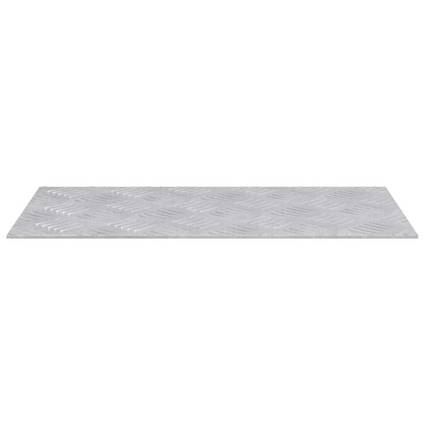 vidaXL Nez de marche Rectangulaire 4 pcs Argent&eacute; 50 x 25 cm Aluminium