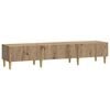 vidaXL Meuble TV 147 x 34,5 x 30 cm Ch&ecirc;ne artisanal Bois d'ing&eacute;nierie