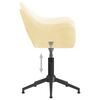 vidaXL Chaises pivotantes &agrave; manger lot de 6 cr&egrave;me velours