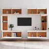 vidaXL Meubles TV 6 pcs Blanc Bois massif de pin