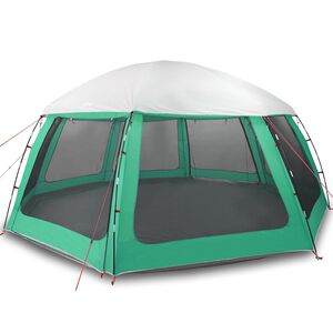vidaXL Tente piscine toit amovible parois maille vert d'eau 612x612 cm