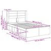 vidaXL Cadre de lit avec stockage Noir 120 x 190 cm Bois de pin massif