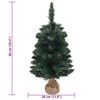 vidaXL Sapin de Noël artificiel pré-éclairé et supports vert 90 cm PVC