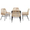 vidaXL Ensemble de salle &agrave; manger pour jardin 5 pcs Marron polyrotin