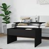 vidaXL Table basse noir 80x50,5x41,5 cm bois d'ingénierie