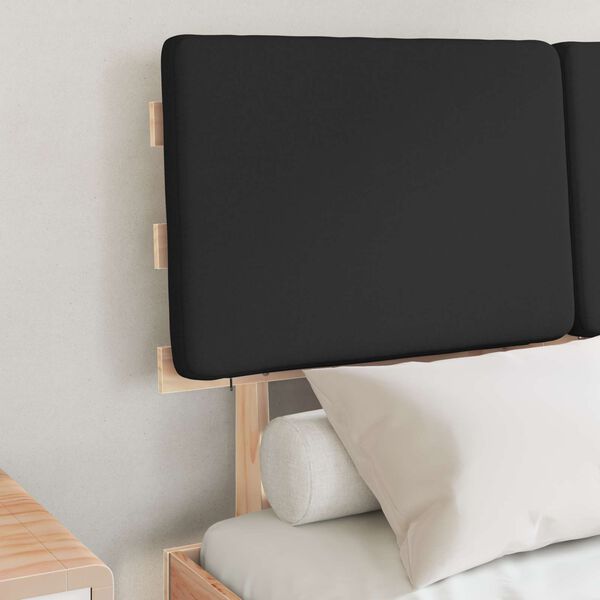 vidaXL Cadre de lit avec t&ecirc;te de lit rembourr&eacute;e Noir 120 x 200 cm