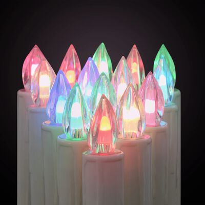 vidaXL Bougies de Noël LED sans fil avec télécommande 30 pcs RVB