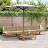 vidaXL Salon palette de jardin avec coussins 4pcs bois d'acacia massif