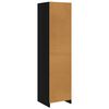 vidaXL Garde-robe avec tiroirs Noir 50x50x200 cm Bois d'ing&eacute;nierie