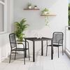 vidaXL Ensemble de salle &agrave; manger pour jardin 3 pcs Noir
