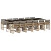 vidaXL Ensemble &agrave; manger de jardin coussins 13 pcs m&eacute;lange beige rotin