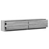 vidaXL Meuble TV mural avec LED sonoma gris 180x31x38 cm