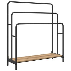 vidaXL Porte-v&ecirc;tements avec &eacute;tag&egrave;re Ch&ecirc;ne artisanal 90 x 30 x 100,5 cm