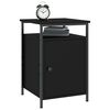 vidaXL Table de chevet noir 40x42x60 cm bois d&rsquo;ing&eacute;nierie