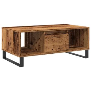 vidaXL Table basse vieux bois 90x50x36,5 cm bois d'ing&eacute;nierie