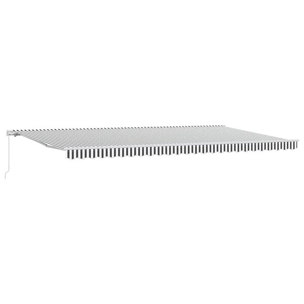 vidaXL Auvent manuel r&eacute;tractable anthracite et blanc 600x300 cm