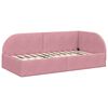 vidaXL Cadre de lit d'angle Rose 90 cm x 190 cm Velours