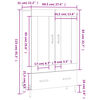 vidaXL Buffet haut blanc 69,5x31x115 cm bois d'ing&eacute;nierie