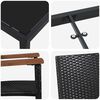 vidaXL Ensemble de salle &agrave; manger pour jardin 5 pcs Noir