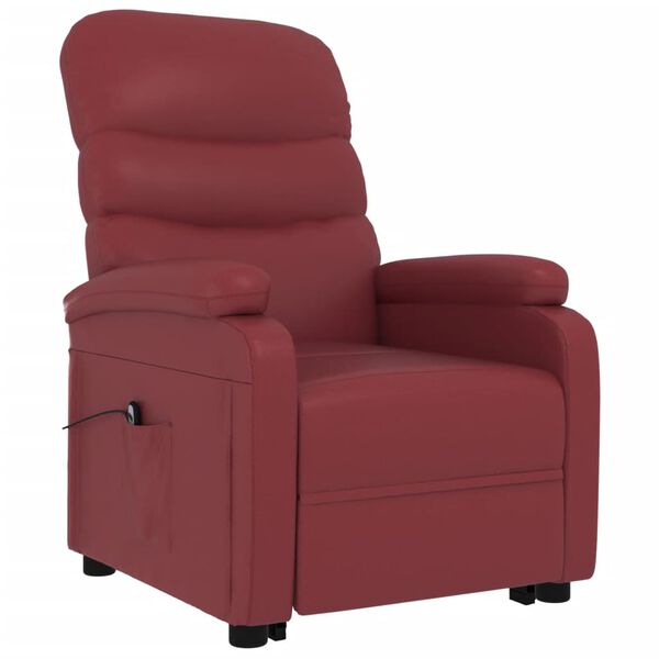 vidaXL Fauteuil Rouge bordeaux Similicuir