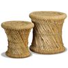 vidaXL Tabourets lot de 2 Bambou et jute