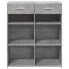 vidaXL Buffet gris b&eacute;ton 80x42,5x93 cm bois d'ing&eacute;nierie