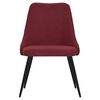vidaXL Chaises &agrave; manger lot de 4 rouge bordeaux tissu