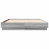 vidaXL Cadre de lit sans matelas sonoma gris 135x190 cm