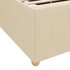 vidaXL Cadre de lit avec matelas Cr&egrave;me 120 x 200 cm tissu
